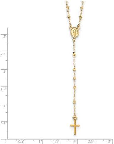 ICECARATS 14K قلادة سلسلة حبة الذهب الأصفر الصلب الذهب in Kuwait