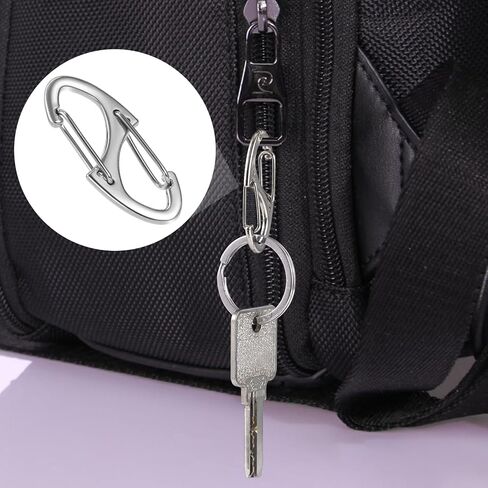 20 PCS ZIPPER CLIPS anti anti theft ، السوستة الافتتاحية المزدوجة سحب الاستبدال ، أقفال السوستة لحقائب الظهر ، التخييم ، حقائب (Silver+Black) in Saudi Arabia