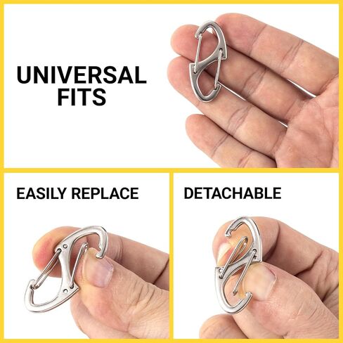 20 PCS ZIPPER CLIPS anti anti theft ، السوستة الافتتاحية المزدوجة سحب الاستبدال ، أقفال السوستة لحقائب الظهر ، التخييم ، حقائب (Silver+Black) in Saudi Arabia