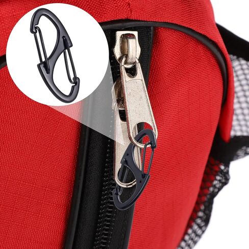 20 PCS ZIPPER CLIPS anti anti theft ، السوستة الافتتاحية المزدوجة سحب الاستبدال ، أقفال السوستة لحقائب الظهر ، التخييم ، حقائب (Silver+Black) in Saudi Arabia