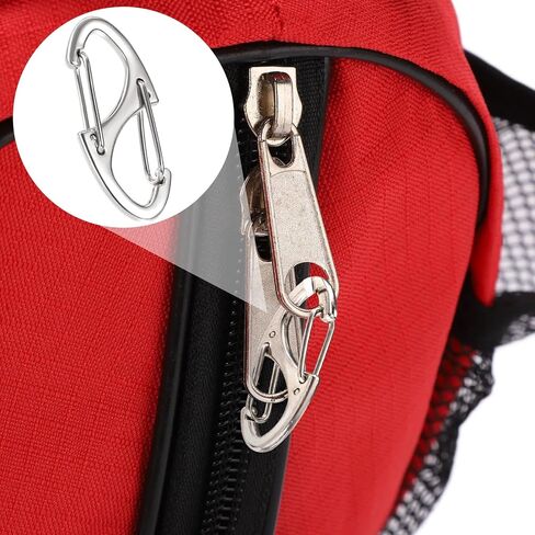 12 PCS ZIPPER CLIPS anti theft raferrent ، السوستة الافتتاحية المزدوجة سحب الاستبدال ، أقفال السوستة لحقائب الظهر ، التخييم ، حقائب (أسود) in Saudi Arabia