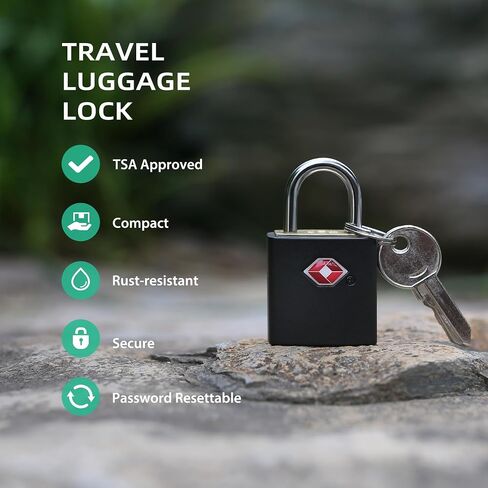 TSA Locks for Luggage with Keys, Suitcase Luggage Locks TSA Approved 4 Pack, Small Padlock with Key, Travel Safe Mini Keyd Padlock for Suitcase, Backpack, Zipper, Bag, Locker, Gun Case in Saudi Arabia
