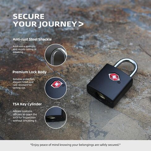 TSA Locks for Luggage with Keys, Suitcase Luggage Locks TSA Approved 4 Pack, Small Padlock with Key, Travel Safe Mini Keyd Padlock for Suitcase, Backpack, Zipper, Bag, Locker, Gun Case in Saudi Arabia