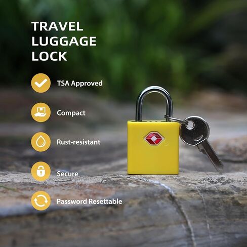 TSA Locks for Luggage with Keys, Suitcase Luggage Locks TSA Approved 4 Pack, Small Padlock with Key, Travel Safe Mini Keyd Padlock for Suitcase, Backpack, Zipper, Bag, Locker, Gun Case in Saudi Arabia