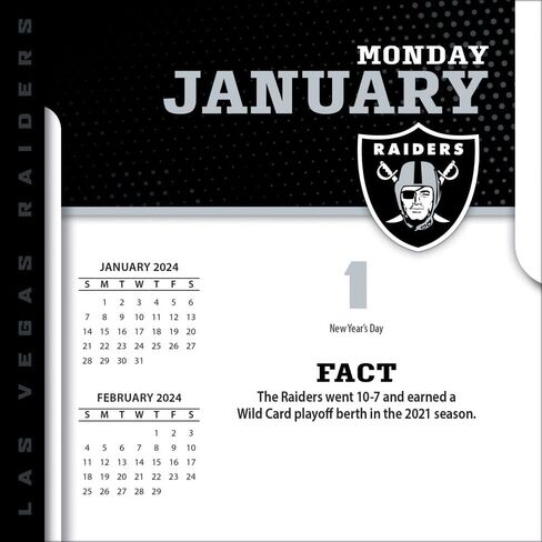 Turner Licensing Las Vegas Raiders 2024 Box Calendar in Saudi Arabia