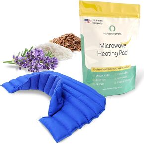 My Heating Pad Microwavable Neck and Shoulder Wrap Plus - Neck Heating Pad, Neck and Shoulder Relaxer, Portable Heating Pad, Large Heating Pad - Neck Wrap Microwavable - 1 Pack Blue - Lavender Scent
