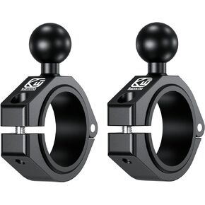 BRCOVAN 2 Pack, Aluminum Alloy Large Bar Clamp Mount with 1'' TPU Ball Fit for ATV UTV Roll Cage Round Rail Diameter 1.5'' 1.65'' 1.75'' 1.85'' 2'' Compatible with RAM Mounts B Size Double Socket Arm