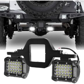 Tow Hitch LED Lights, EBESTauto 4-Row Hitch LED Lights with 2 Inch Tow Hitch Mounting Bracket 4 Inch 72W LED Work Light Pods Quad Row Off-Road Driving LED Bar for Truck Trailer SUV Pickup
