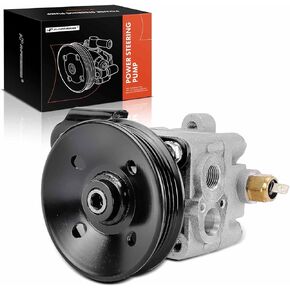 A-Premium Power Steering Pump, with Pulley, Compatible with Mitsubishi Eclipse 2006-2012, Endeavor 2004-2011, Galant 2004-2009, V6 3.8L, Replace # 21-5398, MN184180