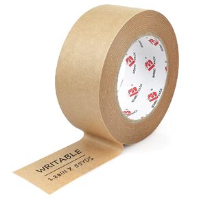 BOMEI PACK Brown Packing Tape, Heavy Duty Kraft Paper Tape for Marking, Sealing Box, Masking, Eco Friendly & Biodegradable, Writable - 2 inch x 55 Yard x 7 mil, 2 Packs