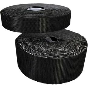 [2 Packs] Magic Tapes for 1 or 2 Cars Garage Door Screen, Self Adhesive Hook Tapes Sticky Back Fastening Roll, Nylon Strips Fastener, 1.57'' x 19.7ft (W x L) & 0.78'' x 19.7ft, Black)