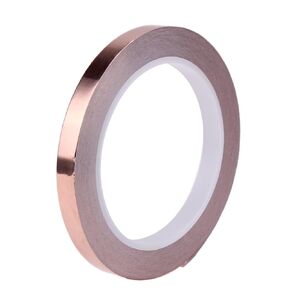 Copper Foil Tape (1/2-inch x 33 FT) with Double-Sided Conductive Adhesive for Guitar & EMI Shielding,Stained Glass Making,Electrical Repairs,Paper Circuits,Soldering,Grounding,DIY Copper Tape