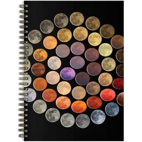 Galison Colors Of The Moon – Multifunctional Wire Bound Journal with Iconic and Stunning Artwork of Moon Colors and 160 Lined Pages