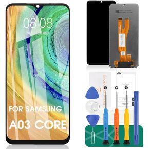 for Samsung Galaxy A03 core Screen for SM-A032M/DS LCD for Samsung Galaxy A03 Core LCD Screen with Digitizer Diaplay Touch Screen Assembly Repair Part (Black LCD No Frame)