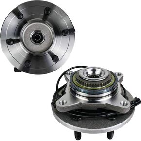 Autoround 515043 [2-Pack] 4WD Front Wheel Hub and Bearing Assembly Fit for 4x4 Ford Expedition/Lincoln Navigator 2003-2006 6 Lug w/ABS