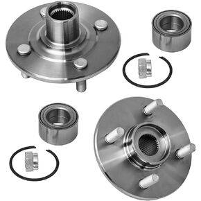 Front Wheel Hub and Bearing Assembly Left or Right Compatible Saturn SC1 SC2 SL SL1 SL2 SW1 SW2 AUQDD 518514 x2 (Pair) [ 4 Lug Hub Repair Kit ]