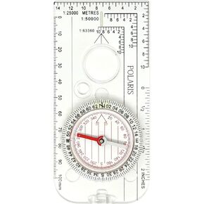 Pro Map Compass 360 Degrees & 640 Mils 2-in-1 Scales Waterproof Lightweight Navigation Platecompass/Survival Orienteering Backpacking Military Tactical