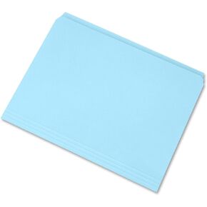 Skilcraft 7530-01-364-9502 Straight Cut Stained File Folder, Letter Size, Blue (Box of 100)