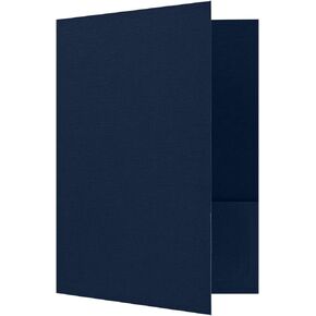 LUXPaper 9" x 12" Presentation Folders | Two Pocket | White Linen | 100lb. Cover | 100 Qty