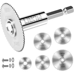 1/4-Inch Hex Shank Rotary Drill Saw(with 5PCS Blades),HSS Saw Disc Wheel Cutting Blades for Drills Rotary Tools in Saudi Arabia