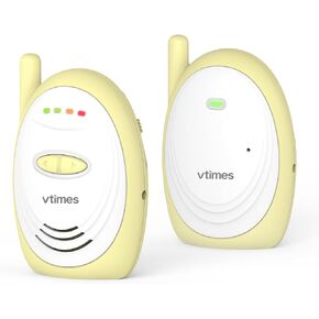 Audio Baby Monitor with 2.4GHz Wireless Digital, Long Range up to 1000 ft, Visual Sound Level Indicator, High Sensitivity Microphone, One-Way Audio Talk, USB Connection, VOX
