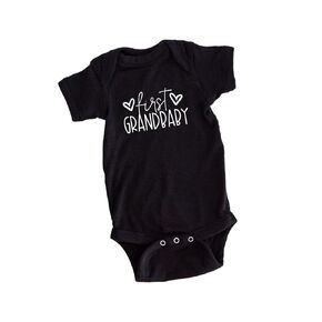 First Grandbaby Announcement Bodysuit New Grandparents To be Pregnancy Reveal Grandma Grandpa