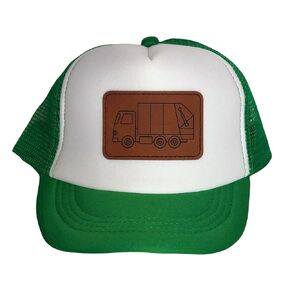 Garbage Truck Hat for Kids, Trash Truck Ball Mesh Cap for Boys or Girls, Recycling Truck Halloween, Garbage Man Costume, Unisex Toddler Snapback Hats (Green) in Saudi Arabia