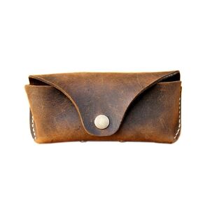 Genuine Leather Vintage cowhide Eyeglass Case Vintage Personality Handmade Glasses Case Eyewear Protective Holder