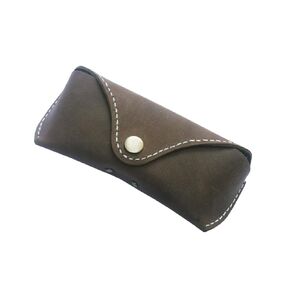 Customized stitching Genuine Leather Eyeglass Case Vintage Personality Handmade Glasses Case Eyewear Protective Holder