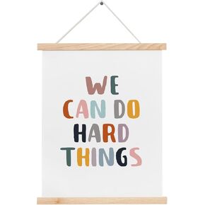 Better Late Than Ugly Wall Hanging Art, Girl Room Decor, Trendy Wall Art, Bedroom Decor, Funny Poster, Pink Retro Vintage Poster, Wooden Hanger in Kuwait