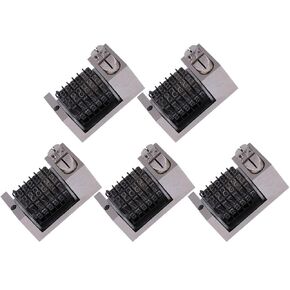 5 Pcs/Set Letterpress Numbering Machine Platen,6 Digits Unidirectional Printing Printing Model,Adopted of Rome Font,Hand-Carved,60 Times/min Print Speed,Backward Jumping Mode,for Workpiece Plane