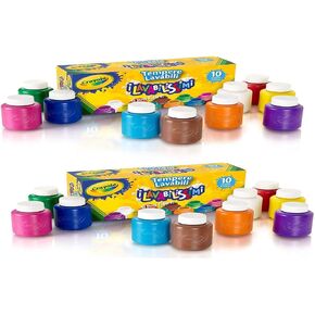 Crayola Washable Kids' Paint, Assorted Colors 10 ea (Pack of 2)
