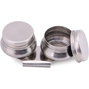 Double Palette Cup, Turpentine Solvent Container with Lid Stainless Steel Large Double Palette Cup Oil Paint Megilp Oil Painting Pot Container