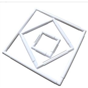 Square Embroidery Hoop, Plastic Adjustable Embroidery Frame, Hand Quilting Frame, Needlework Frames and Stands for Embroidery Cross Stitch(20.3×20.3cm)