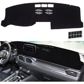 KEYOOG Dashboard Cover Dash Mat Fit for 2013-2010 Ma-zda 3 (for Left Hand Drive),Car Dash Board Mat Anti-Glare Carpet,Non-Slip Pad Sunshield Protector (Black)