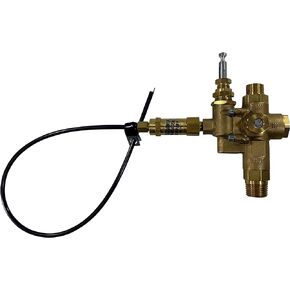 1/2" Compression Top Inlet for Copper Tubing, Combo Unloader Pilot Check Valve with Throttle Control Cable for 6.5HP Max Gas air Compressors (095-125 PSI, 12" Throttle Control Cable & Unloader Valve)