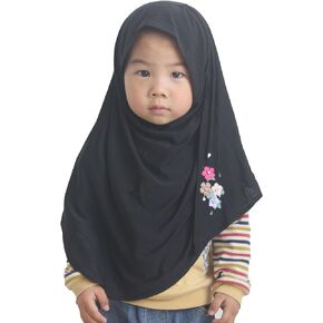 One piece Baby Kids Muslim Islamic Scarf Hijab for Little Girls Ready to Wear