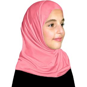 Hijab for Girls Amira Muslim Kids Head Scarf Ready to Wear Easy Instant Lycra