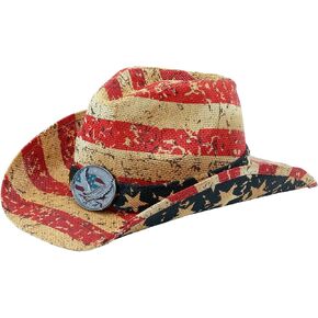 Classic Western Style: Men and Women Straw Cowboy Hat with Shapeable Wide Brim