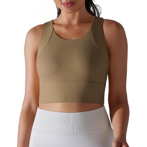 Orolay Women's Wireless Racerback Sports Bras Medium Support Padded Workout Gym Yoga Tops