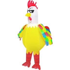 Inflatable Costume Chicken for Adult,Funny Blow up Inflatable costumes Halloween Costume Cosplay Party Easter