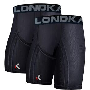 2-Pack Youth Compression Shorts w/Cup Pocket, Boys Protector Sliding Underwear for Baseball & Football