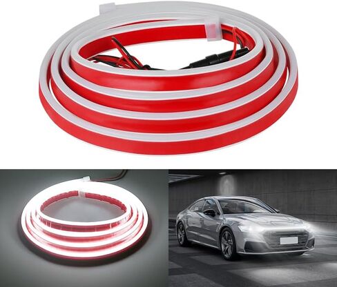 71 Inches Car Hood Light Strip Car LED Strip Light Flexible Daytime Running Initiate scanning Light for Cars, Truck, SUV (White) in Saudi Arabia