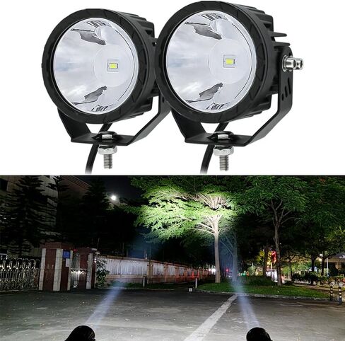 مصابيح الضباب LED المستديرة للقيادة على الطرق الوعرة، قطعتان 3.5 بوصة، مصابيح الضباب للدراجة النارية، أضواء مساعدة للعمل، مصابيح مصد للخنادق مناسبة لشاحنة السيارة ATV UTV، دراجة نارية، جولف بيك اب in Kuwait