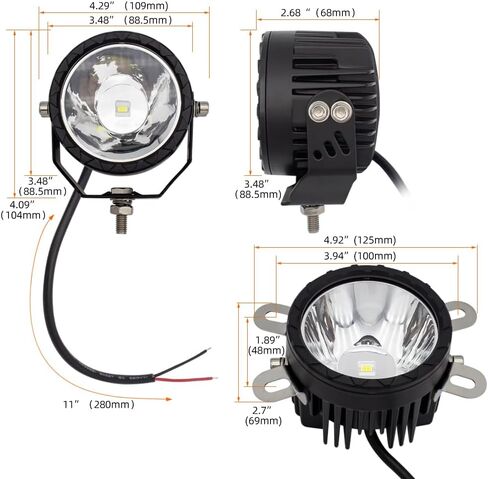 مصابيح الضباب LED المستديرة للقيادة على الطرق الوعرة، قطعتان 3.5 بوصة، مصابيح الضباب للدراجة النارية، أضواء مساعدة للعمل، مصابيح مصد للخنادق مناسبة لشاحنة السيارة ATV UTV، دراجة نارية، جولف بيك اب in Kuwait