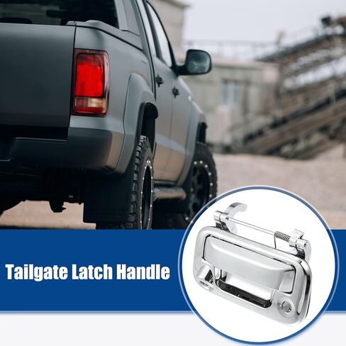 ACROPIX مقبض الباب الخلفي مقبض مزلاج الباب الخلفي مع فتحة كاميرا ثقب المفتاح مناسب لسيارة Ford F-250 F-350 Super Duty - حزمة من 6 كروم in Saudi Arabia
