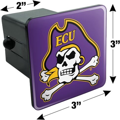 East Carolina Primary Logo Tow Trailer Hitch Cover Plug Insert in Kuwait