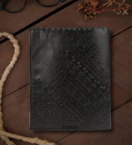 TUZECH Seven Chakra Medieval Stone Embossed Handmade Jumbo Leather Journal Book of Shadows Notebook Office Diary College Poetry Sketch With Leather Bound (Pink, 13 Inches) in Kuwait