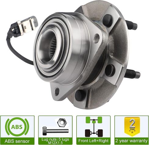 513189 Front Wheel Bearing Hub Assembly for 2005-2006 Chevy Equinox, 2006 Pontiac Torrent, 2002-2007 Saturn Vue 5 Lug W/ABS in Kuwait