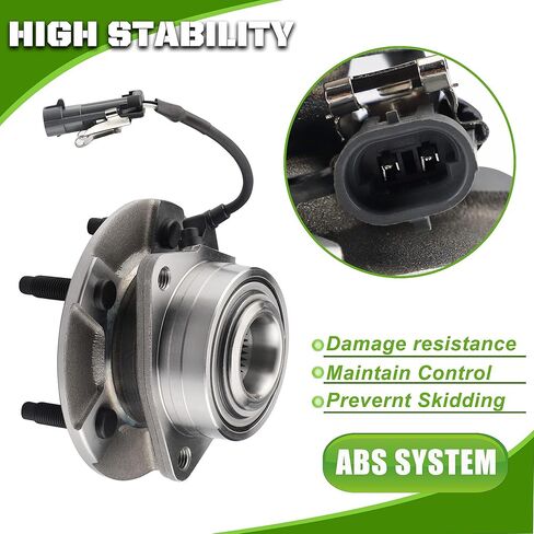 513189 Front Wheel Bearing Hub Assembly for 2005-2006 Chevy Equinox, 2006 Pontiac Torrent, 2002-2007 Saturn Vue 5 Lug W/ABS in Kuwait